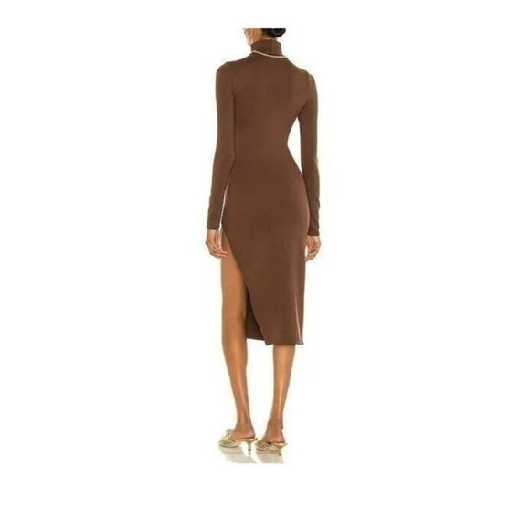 LPA Charlotte Chocolate Brown Dress size Medium - Picture 2 of 7